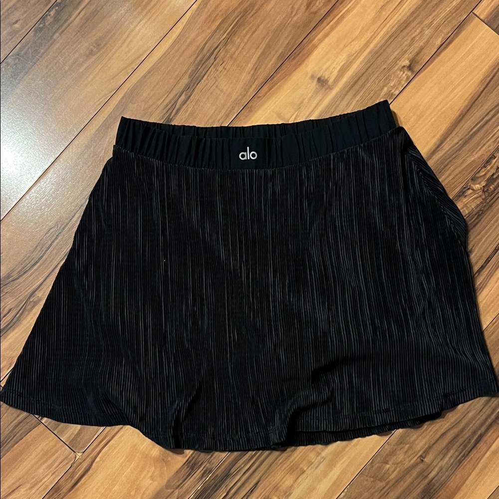 Alo Black Pleated Skirt
